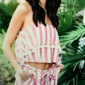 Striped Tassel Top